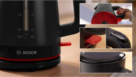 Bosch MyMoment Βραστήρας 1.7lt 2400W Μαύρος