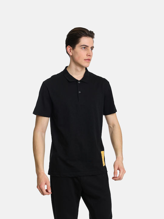 Paco & Co Herren Kurzarmshirt Polo Schwarz