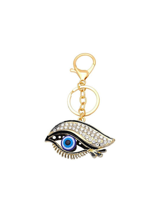 Metallic Gold Eye Rhinestone with Hook Red Oem