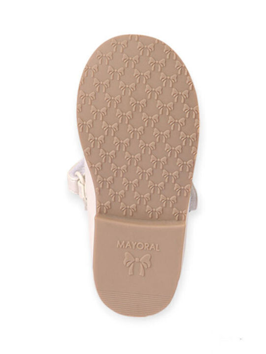 Kids Anatomic Leather Ballerinas with Hoop & Loop Closure White