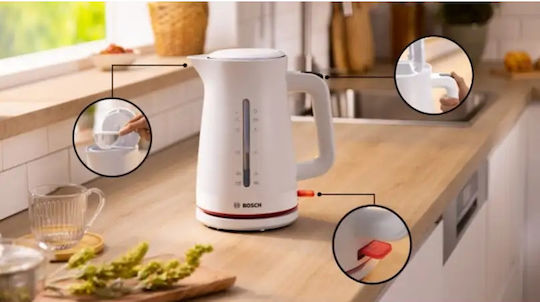 Bosch MyMoment Електрически Канa 1.7л 2400W Бял