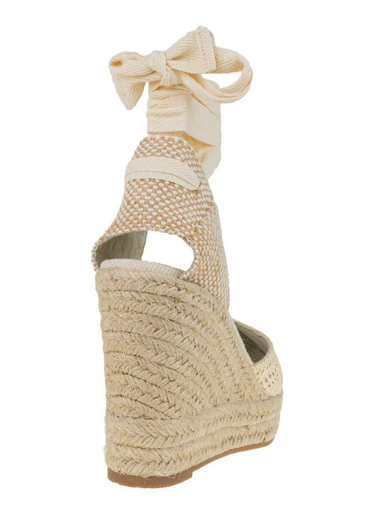 Women's Platform Espadrilles Beige