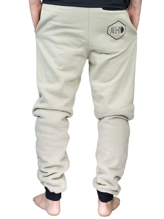 All In Men's Sweatpants with Rubber Beige