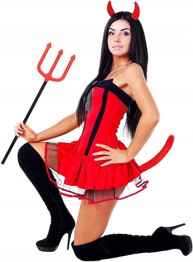 Αποκριάτικη Ουρά Κόκκινη για Halloween 4τμχ