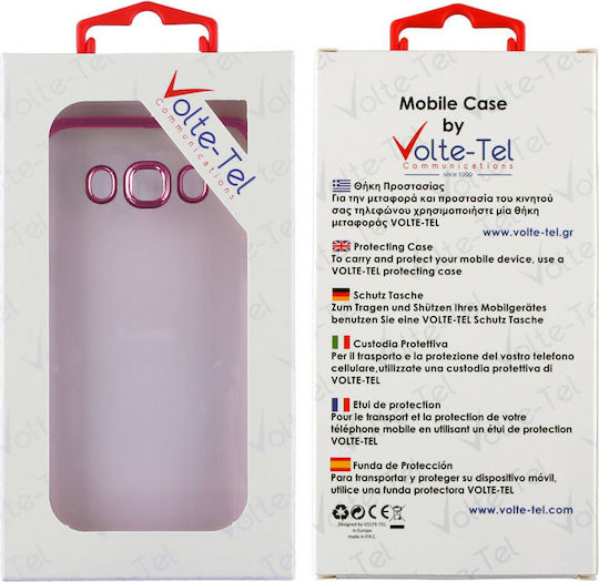 Volte-Tel Faceplate Electroplating Umschlag Rückseite Silikon Rose Gold (Huawei P10 Lite)