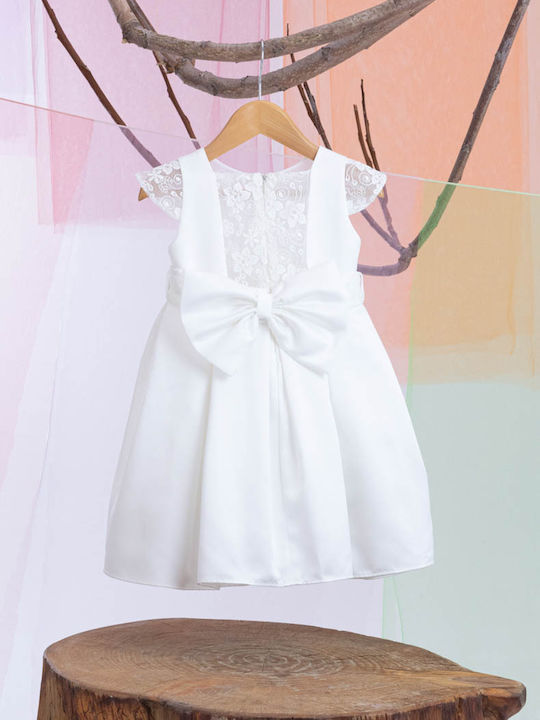 Bambolino Malamo Ecru Baptism Dress Made of Lace
