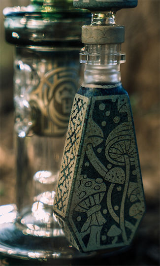 Black Leaf Bong 22cm Πράσινο