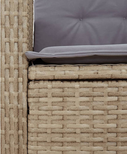 Garten- und Outdoor-Möbelsets 2 Stück Beige mit Kissen