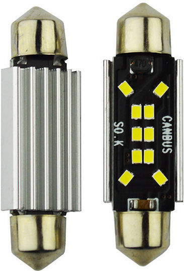 Auto Gs Lămpi Autoturismului C5W Canbus LED Alb 12V 2buc