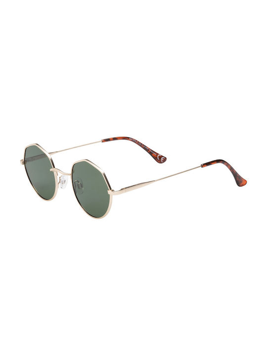 Sunglasses with Gold Metal Frame and Green Polarized Lens 05-6180-Gold-Olive