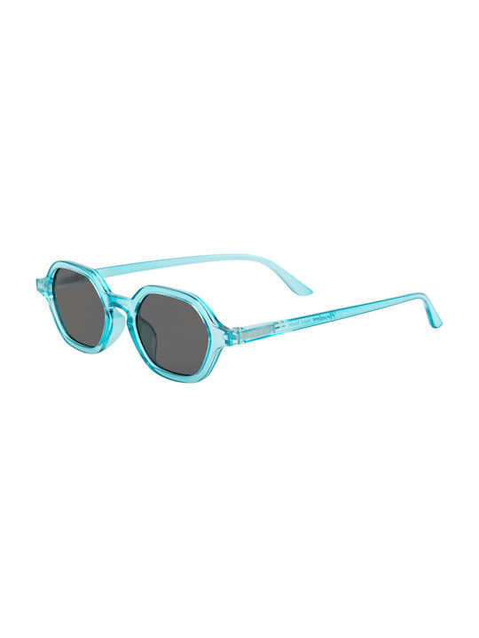 Sunglasses with Blue Plastic Frame and Gray Lens 05-6917-5