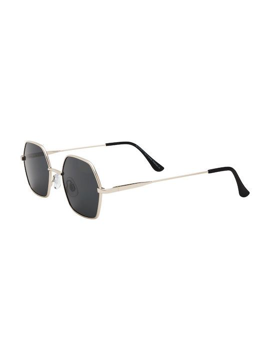 Sunglasses with Gold Metal Frame and Gray Polarized Lens 05-6131-01