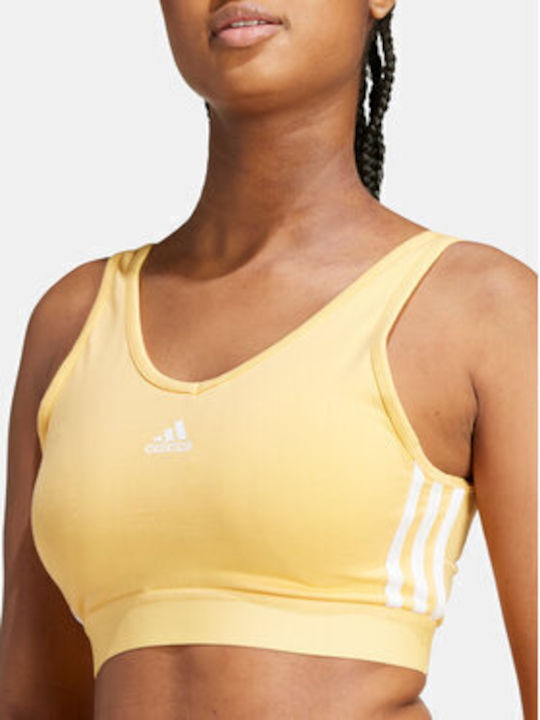 Adidas Essentials 3-stripes Women's Athletic Blouse Yellow
