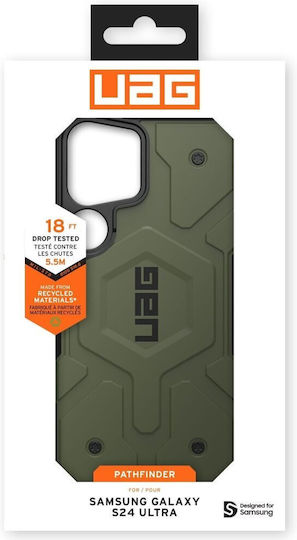 UAG Pathfinder Umschlag Rückseite Silikon / Kunststoff 2mm Grün (Galaxy S24 Ultra)
