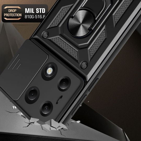 Tech-Protect Camshield Pro Back Cover Σιλικόνης / Πλαστικό Μαύρο (Redmi Note 13 Pro 5G / Poco X6 5G)