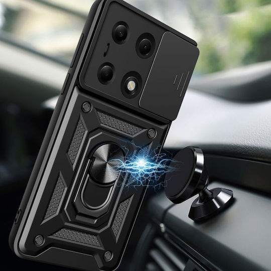 Tech-Protect Camshield Pro Back Cover Σιλικόνης / Πλαστικό Μαύρο (Redmi Note 13 Pro 5G / Poco X6 5G)