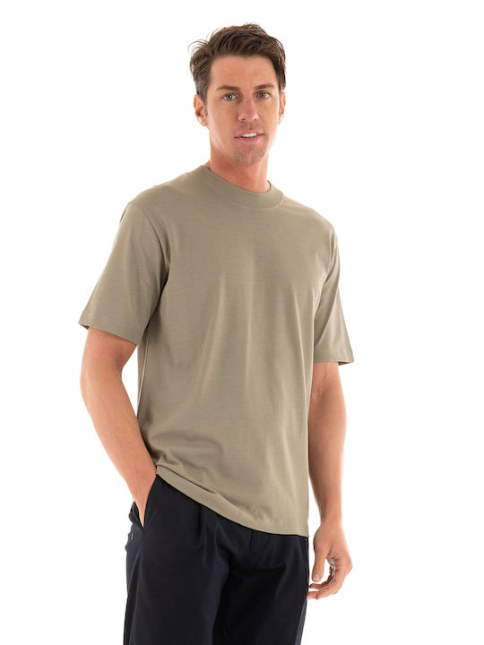 Selected Men's Short Sleeve T-shirt Khaki