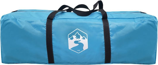 vidaXL Summer Camping Tent Tunnel Blue For 6 People 245x335x195cm