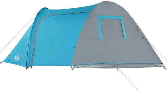 vidaXL Summer Camping Tent Tunnel Blue For 6 People 245x335x195cm