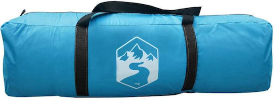 vidaXL Sommer Campingzelt Tunnel Blau Für 6 Personen 576x238x150cm