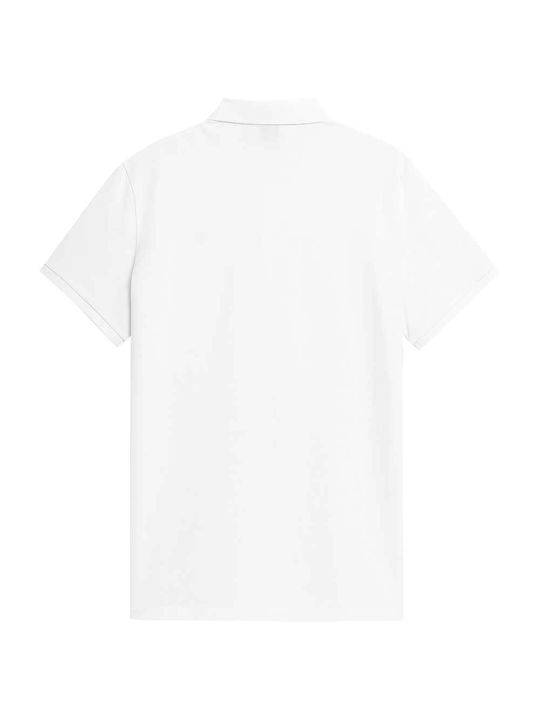 4F Men's Short Sleeve Blouse Polo White