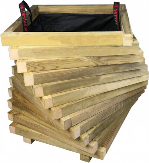 Pot Wooden Wooden 52x60x45cm.
