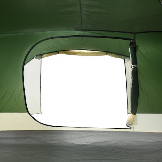 vidaXL Καλοκαιρινή Σκηνή Camping Πράσινη για 6 Άτομα 184x370x190εκ.