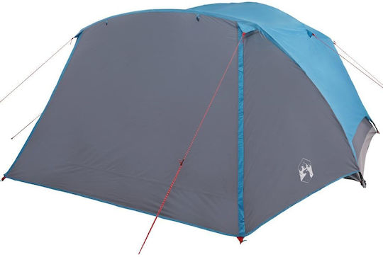 vidaXL Summer Camping Tent Blue with Double Cloth for 6 People 412x370x190cm