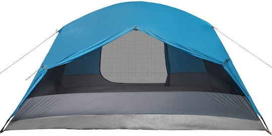 vidaXL Summer Camping Tent Blue with Double Cloth for 6 People 412x370x190cm