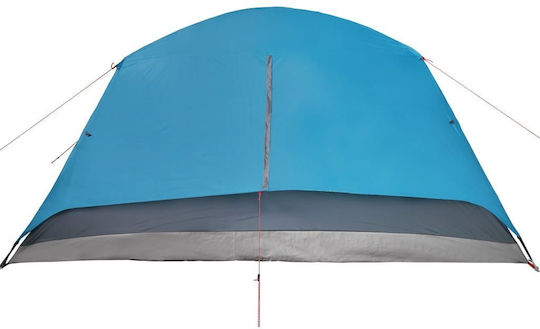 vidaXL Summer Camping Tent Blue with Double Cloth for 6 People 412x370x190cm
