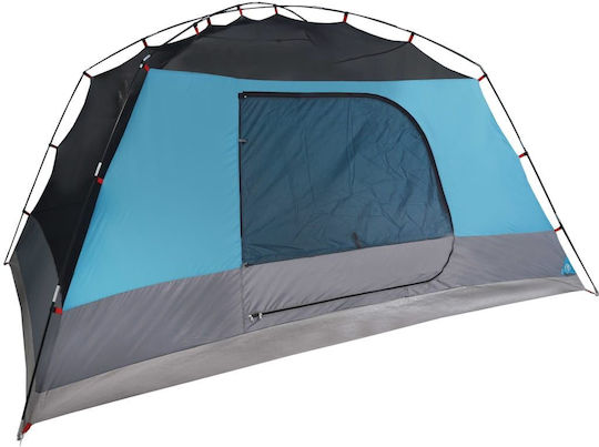 vidaXL Summer Camping Tent Blue with Double Cloth for 6 People 412x370x190cm