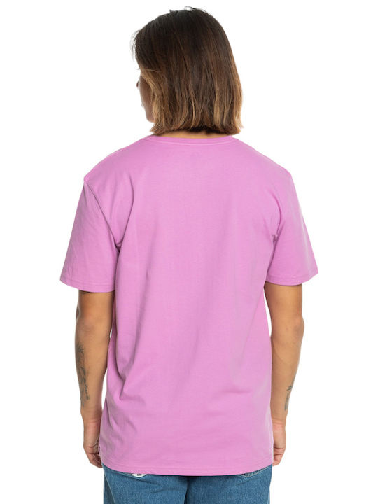 Quiksilver Ανδρικό T-shirt Κοντομάνικο Ροζ