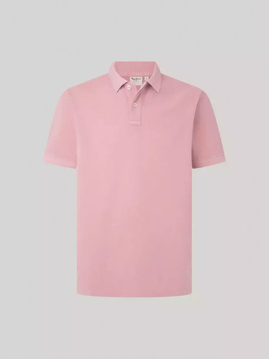 Pepe Jeans Ανδρική Μπλούζα Polo Ροζ