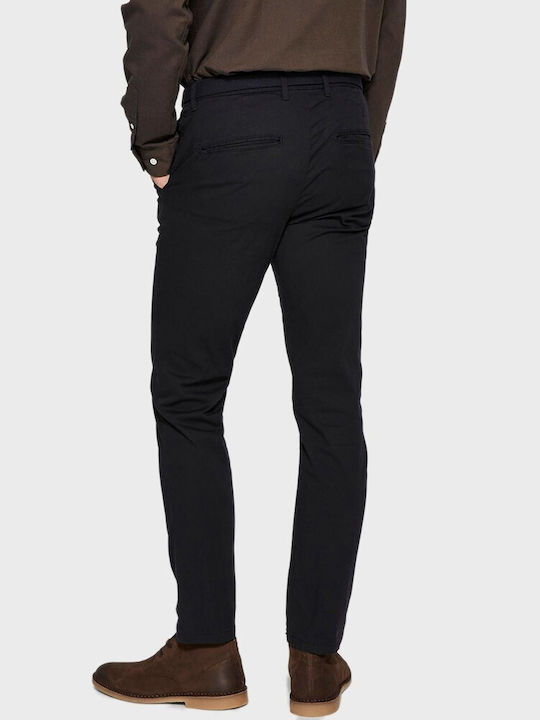 Selected Pantaloni pentru bărbați Chino Elastice cu Croială Slim Black