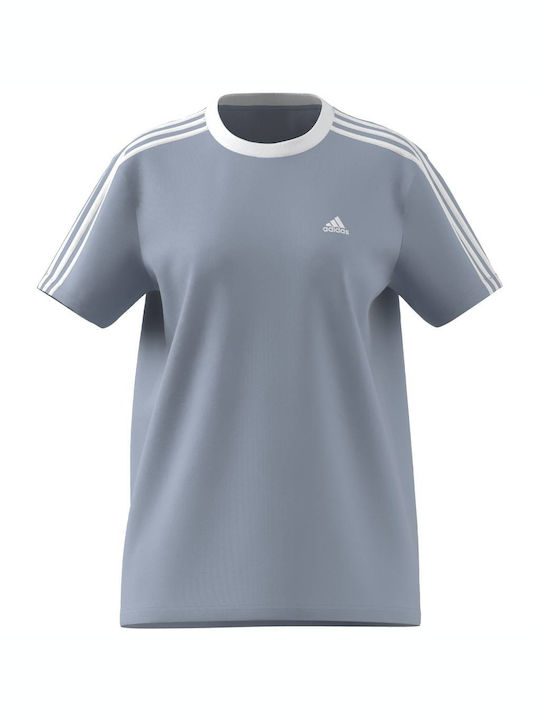Adidas Essentials 3-stripes Bf Femeie Sport Tricou Albastru