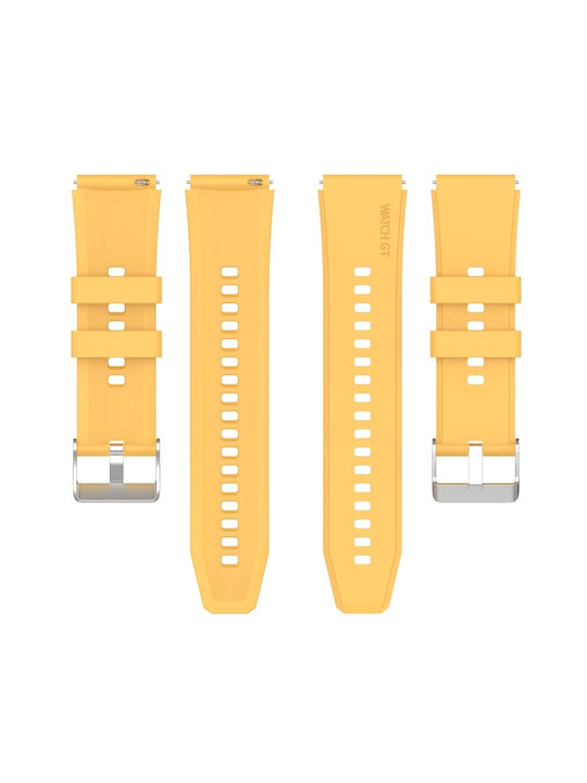 Strap Silicone Yellow (Huawei Watch GT2 / GT3 (42mm) / GT3 Pro (43mm)Honor Magic Watch 2Realme Watch 2)