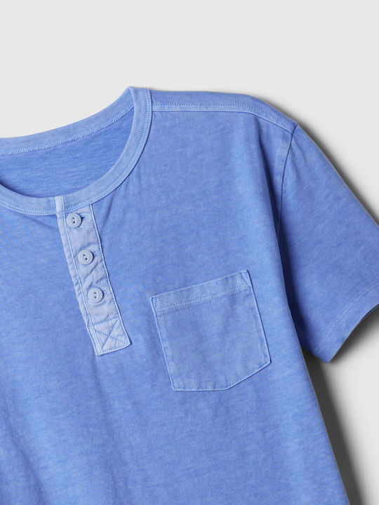 GAP Kids Blouse Short Sleeve Cabana Blue