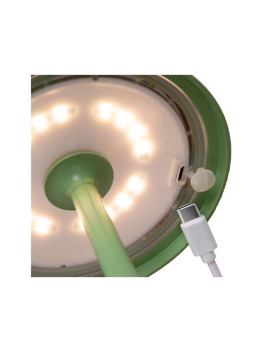 Lucide Lightning Μεταλλικό Πορτατίφ LED με Πράσινο Καπέλο και Βάση
