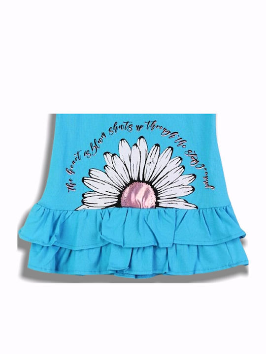 Children's Dress Sleeveless Turquoise