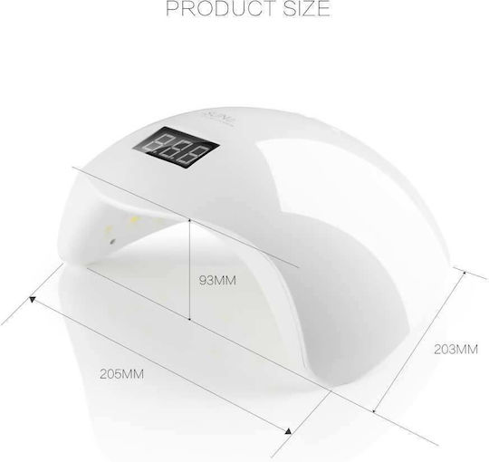 5 Uvled Лампа за изпичане на нокти UV / LED 48W Бял