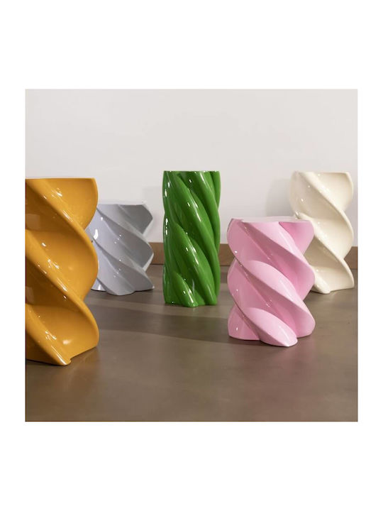 Στρογγυλό Βοηθητικό Τραπεζάκι Marshmallow Γυάλινο Green Μ55xΠ55xΥ25εκ.