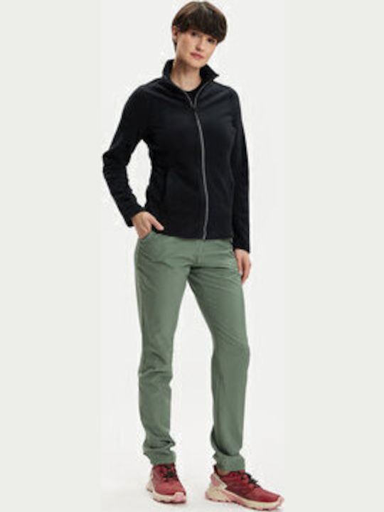 Fleece Γυναικεία Ζακέτα Μαύρο
