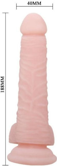 Baile Super Realistic Dildo with Scrotum & Suction Cup Flesh 19cm