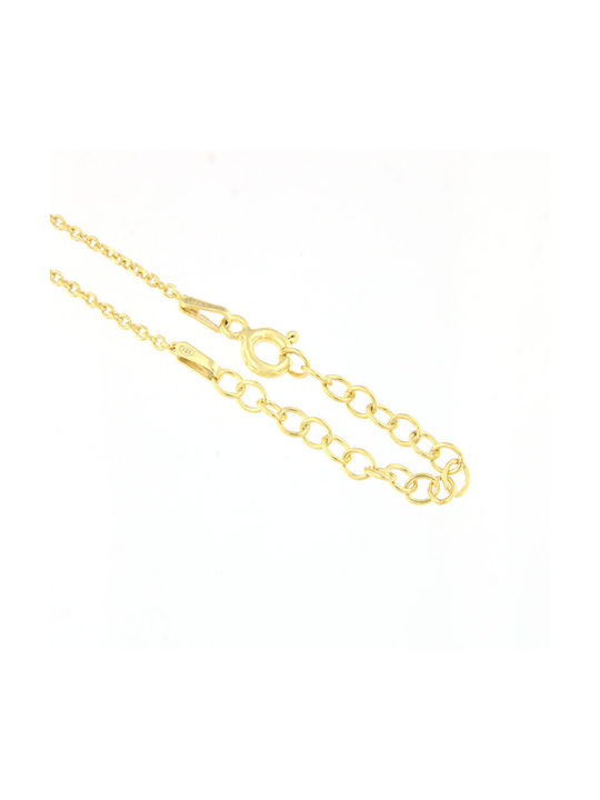 Ios Necklace Monogram from Gold Plated Silver with Zircon