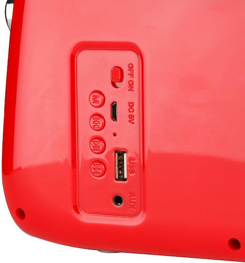 Osio OPR-3040R Retro cu Bluetooth și USB Roșu