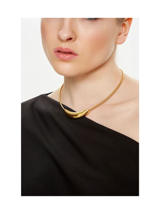 Metallic Necklace Bsb Women's Gold,Steel - Gold