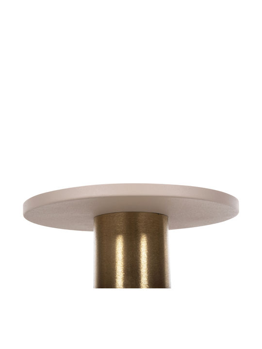 Round Metal Side Table Ecru 30.5x30.5x42 cm