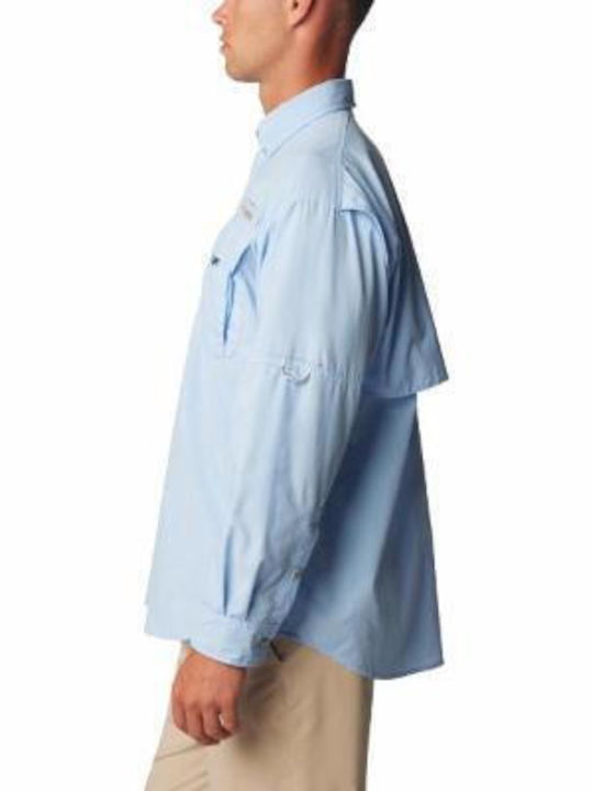 Columbia Men's Shirt Long Sleeve Light Blue