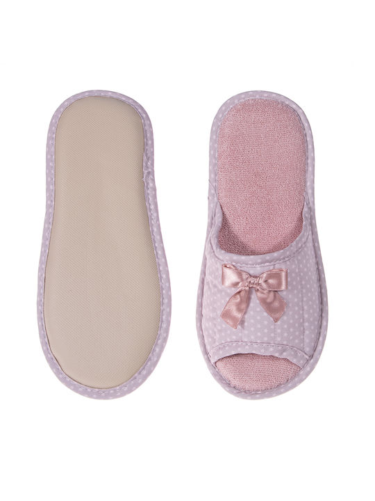 Amaryllis Slippers Χειμερινές Γυναικείες Παντόφλες σε Ροζ χρώμα