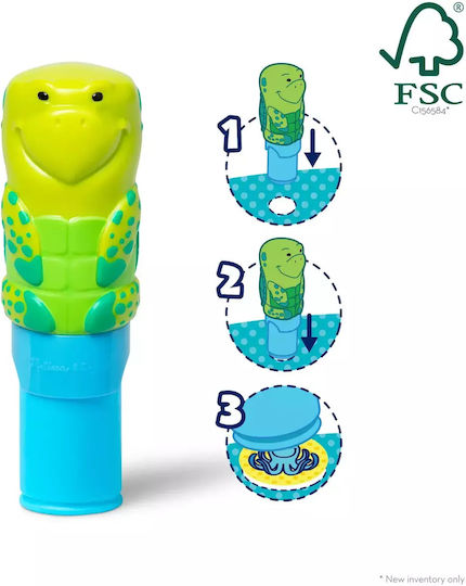 Melissa & Doug Children's Craft Sticker WOW! Activity Book with Sticker Stamp, Turtle for Children 3 Years Kelp